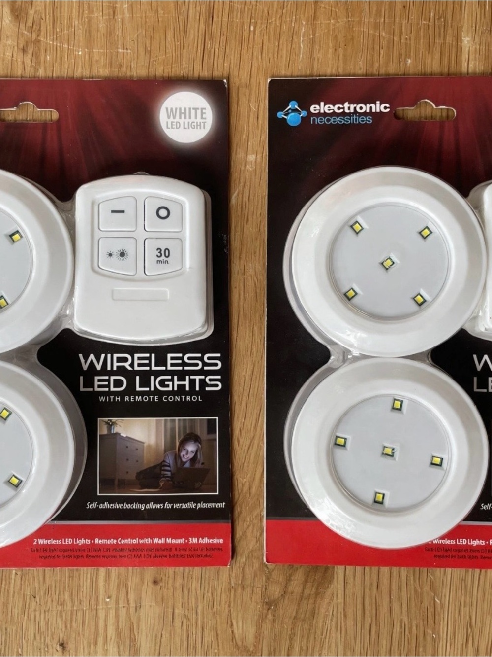 Electronic Necessities White Wireless LED Lights with Remote